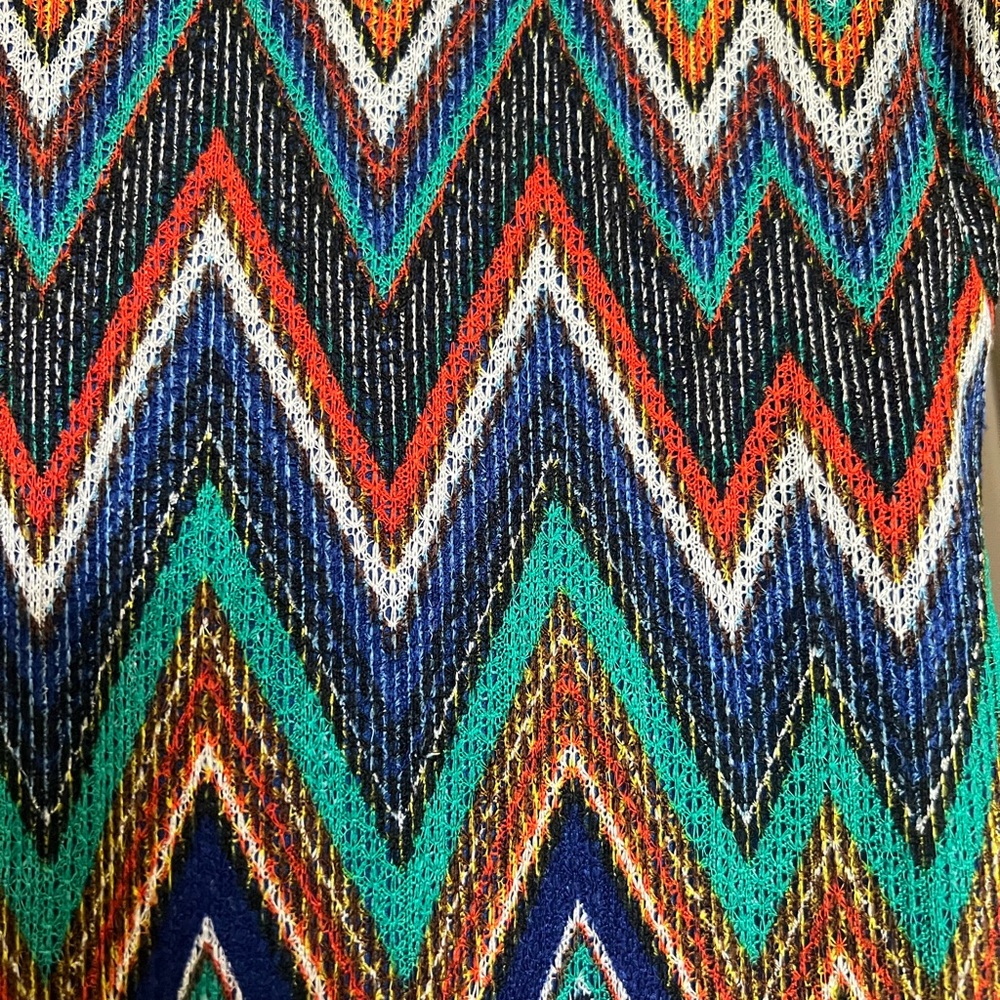 Multicolor Chevron Pattern Dress - Picture 3 of 5